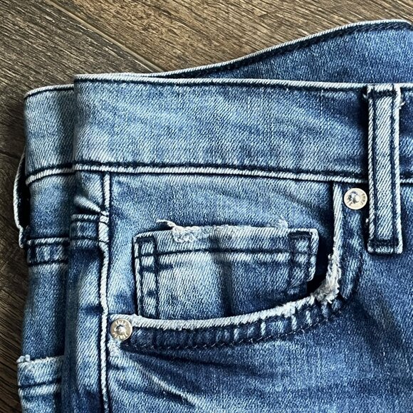 Free People Skinny Blue Jeans Pants Denim ((size W 27R)) - Picture 4 of 8